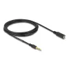 Kabel audio DeLOCK 85733 3 m 3,5 mm wtyk do gniazda czarny pozłacany