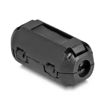 Zacisk ferrytowy DELOCK 80943, czarny, nikiel/tworzywo/cynk, 25,2×13×11,8 mm, 2 szt.