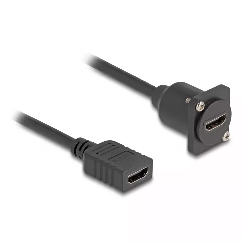 DeLOCK D-Type HDMI kabel female to female Czarny 20 cm