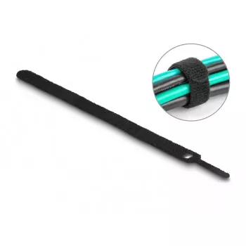Opaska zaciskowa na rzep DeLOCK 19011 200x12mm czarna 10 sztuk