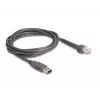 DeLOCK USB Skaner kodów kreskowych 1D Laserowy Czarny Ręczny Przewodowy Kabel 2 m