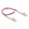 Światłowodowy kabel DeLOCK LC Duplex na LC Duplex OM4 0,5 m