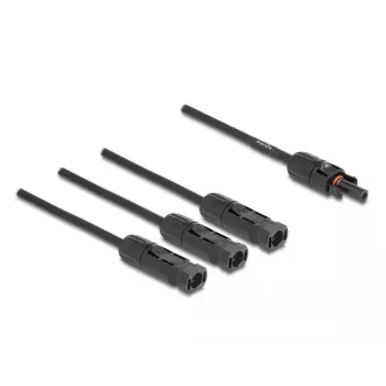 Rozdzielacz kablowy DeLOCK DL4 Solar Splitter kabel 1 x żeński na 3 x męski 35 cm czarny