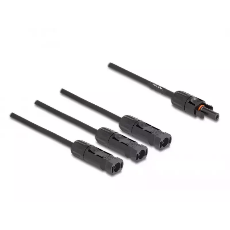 Rozdzielacz kablowy DeLOCK DL4 Solar Splitter kabel 1 x żeński na 3 x męski 35 cm czarny