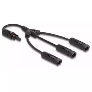 Rozdzielacz kablowy DeLOCK DL4 Solar Splitter kabel 1 x żeński na 3 x męski 35 cm czarny
