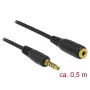 Kabel audio DeLOCK 85700 0.5m 3.5mm Czarny