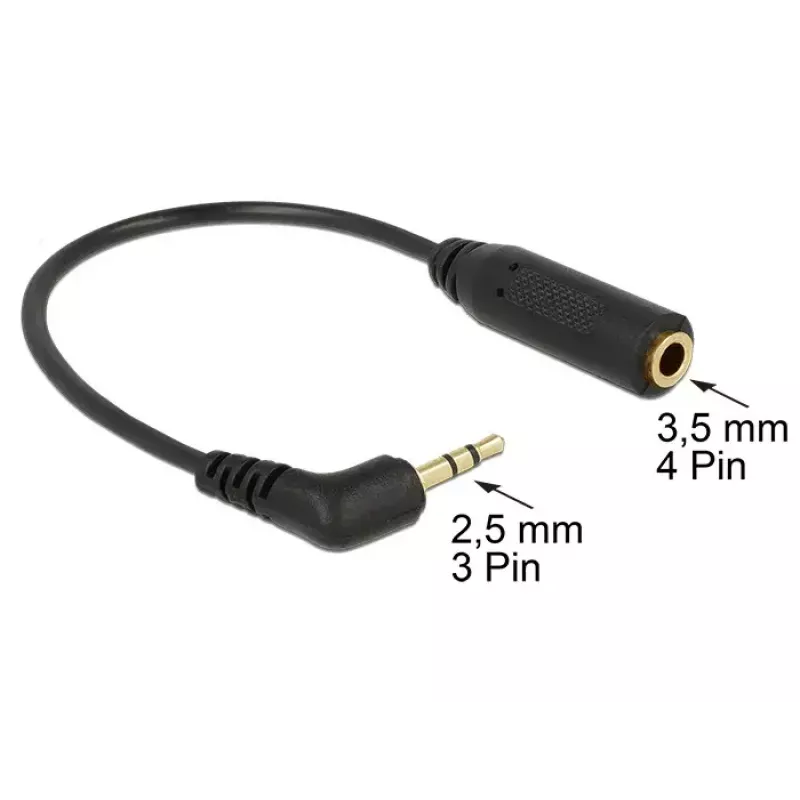 Kabel audio DeLOCK 0,17m 2,5mm/3,5mm
