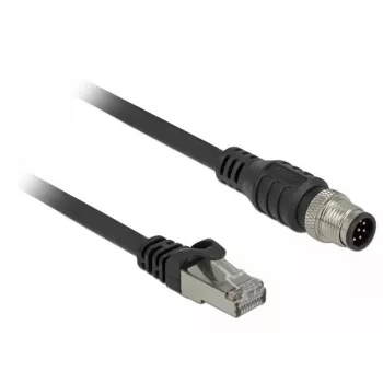 Kabel sieciowy DeLOCK 84922 RJ-45 M12 Cat5e 1 m Czarny