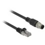 Kabel sieciowy DeLOCK 84922 RJ-45 M12 Cat5e 1 m Czarny
