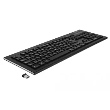 Klawiatura DeLOCK 12671 Biurowa RF Bezprzewodowa QWERTZ Niemiecka Czarna