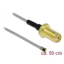 Kabel koncentryczny DeLOCK 90404 0,5m SMA MHF Czarny Złoty Szary