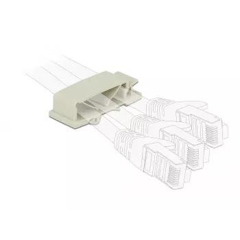 Uchwyt na kabel DeLOCK 60186 Organizer kabli podłogowy Szary 10 szt.