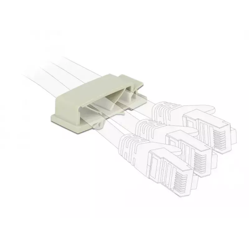 Uchwyt na kabel DeLOCK 60186 Organizer kabli podłogowy Szary 10 szt.
