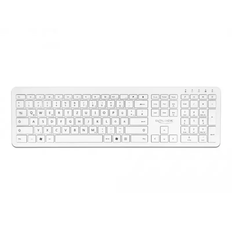 Klawiatura DeLOCK 12014 RF Wireless QWERTZ German biały