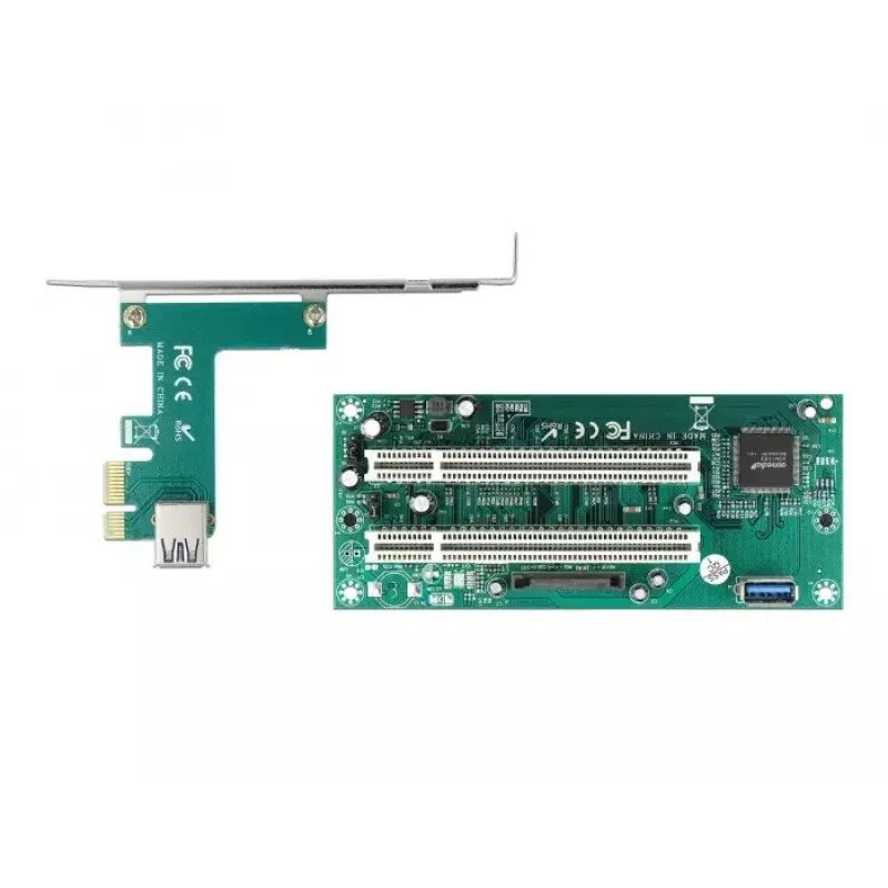 Karta riser DeLOCK PCI Express x1 na 2 x PCI 32 Bit z kablem 60 cm