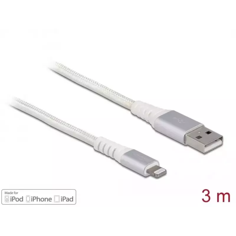 DeLOCK kabel USB do transmisji danych i ładowania dla iPhone, iPad, iPod 3 m Lightning