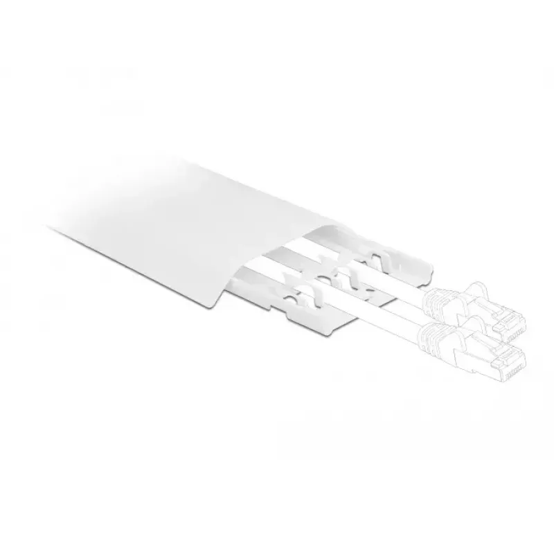 Kanał kablowy DELOCK 20886, polipropylen, biały, 300×85×10 mm, 2 szt.