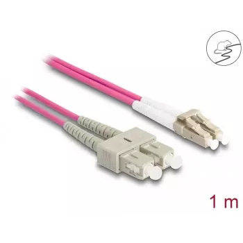 DeLOCK Kabel światłowodowy LC Duplex na SC Duplex OM4 1 m