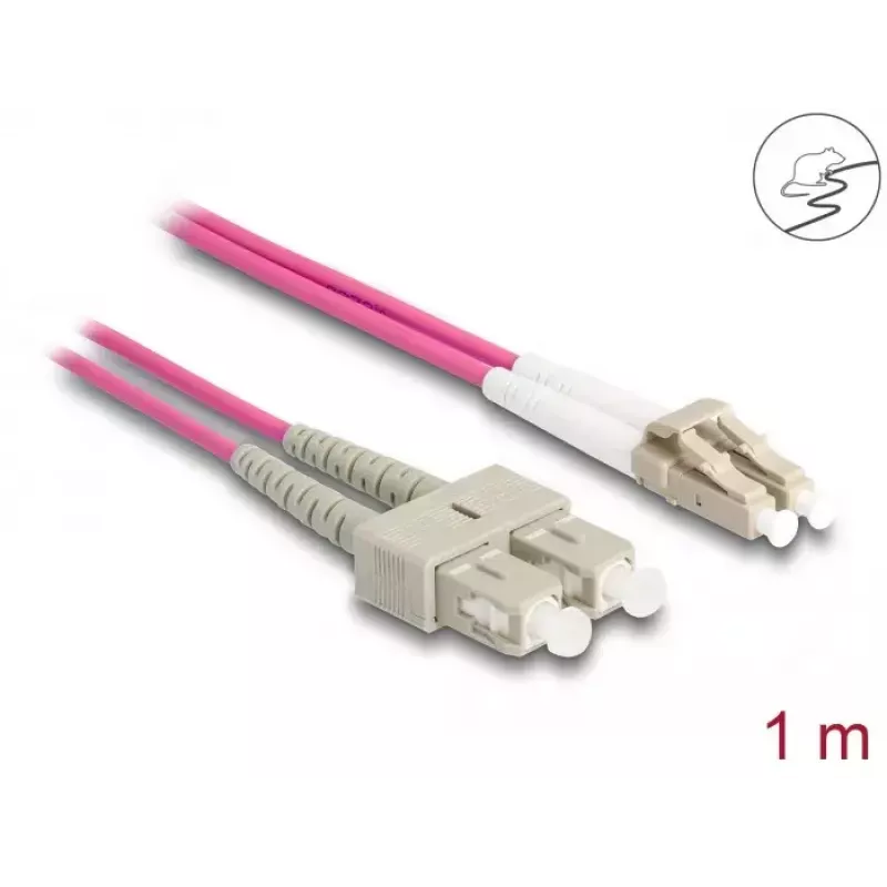 DeLOCK Kabel światłowodowy LC Duplex na SC Duplex OM4 1 m