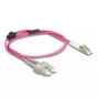 DeLOCK Kabel światłowodowy LC Duplex na SC Duplex OM4 1 m