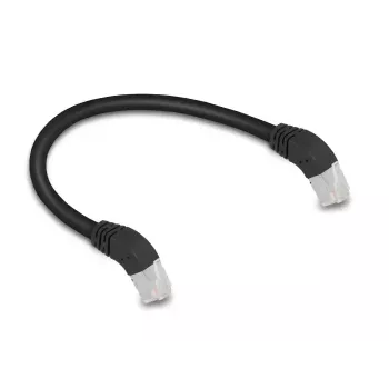 Kabel sieciowy DeLOCK RJ45 Cat.6A S/FTP 45° w dół 0,25 m czarny