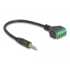 Kabel audio DeLOCK 66268 0.2m 3.5mm żeński terminal męski czarny zielony
