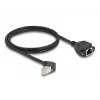 Przedłużacz sieciowy DeLOCK S/FTP RJ45 kątowy 90° na RJ45 kat.6A 1 m czarny