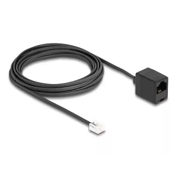 Kabel telefoniczny DeLOCK RJ11 wtyk do RJ45 gniazdo czarny 5 m