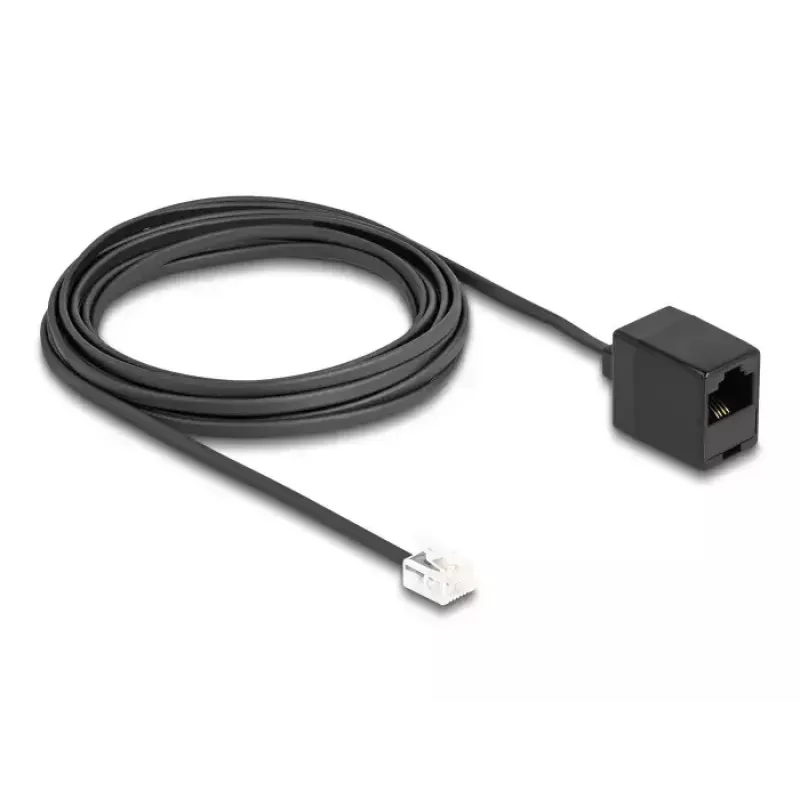 Kabel telefoniczny DeLOCK RJ11 wtyk do RJ45 gniazdo czarny 5 m