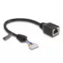 Kabel sieciowy DeLOCK 88006 gniazdo RJ45 na żeńskie złącze pinowe Cat5e 0,23 m czarny