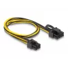 DeLOCK 83004 wewnętrzny kabel zasilający 0,5 m PCI-E 6-pin na 2 x 6+2 pin