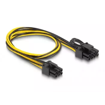 DeLOCK 83004 wewnętrzny kabel zasilający 0,5 m PCI-E 6-pin na 2 x 6+2 pin