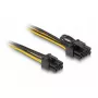 DeLOCK 83004 wewnętrzny kabel zasilający 0,5 m PCI-E 6-pin na 2 x 6+2 pin