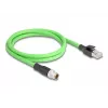 Kabel sieciowy DeLOCK M12 X-coded 8 pin męski na RJ45 męski PUR TPU 2 m