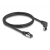Kabel sieciowy DeLOCK RJ45 kat. 8.1 90° 3 m czarny