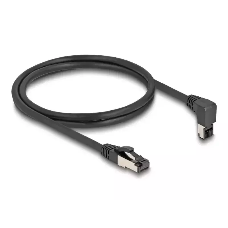 Kabel sieciowy DeLOCK RJ45 kat. 8.1 90° 3 m czarny