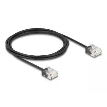 Kabel sieciowy DeLOCK RJ45 Cat.6 UTP Ultra cienki 2m Czarny