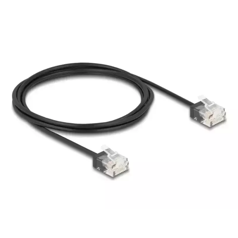 Kabel sieciowy DeLOCK RJ45 Cat.6 UTP Ultra cienki 2m Czarny