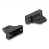 Osłona kabla DELOCK D-Sub 9-pin do kabla płaskiego, plastik, czarny, 25×32×14 mm