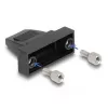 Osłona kabla DELOCK D-Sub 9-pin do kabla płaskiego, plastik, czarny, 25×32×14 mm