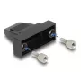 Osłona kabla DELOCK D-Sub 9-pin do kabla płaskiego, plastik, czarny, 25×32×14 mm