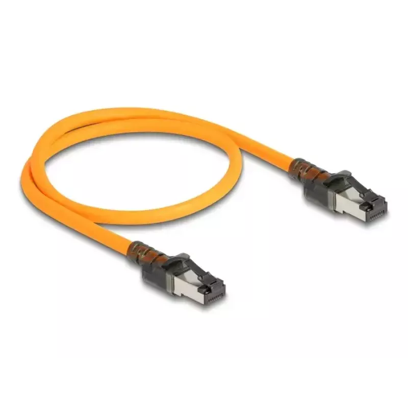 Kabel sieciowy DeLOCK RJ45 Self Tracing Kat.6A 1m Pomarańczowy