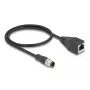 Kabel sieciowy DeLOCK M12 Kabel A-kodowany 8-pin męski na RJ45 żeński Cat5e 0,5 m Czarny