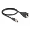 Kabel sieciowy DeLOCK M12 X-kodowany 8-pin męski na RJ45 żeński Cat5e 0,5 m Czarny