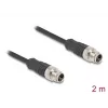 Kabel sieciowy DeLOCK M12 X-kodowany 8-pinowy wtyk do wtyku Cat5e 2 m Czarny