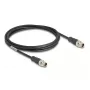 Kabel sieciowy DeLOCK M12 X-kodowany 8-pinowy wtyk do wtyku Cat5e 2 m Czarny