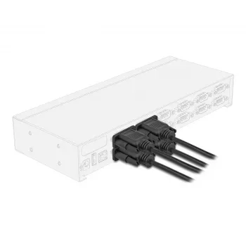 DeLOCK 86824 Kabel szeregowy Czarny 2 m DB-9