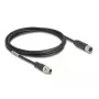 Sieciowy kabel DeLOCK M12 X-kodowany 8-stykowy męski na żeński Cat5e 2 m Czarny