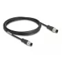 Kabel sieciowy DeLOCK M12 D-kodowany 4-pinowy męski do męskiego Cat5e 2 m Czarny