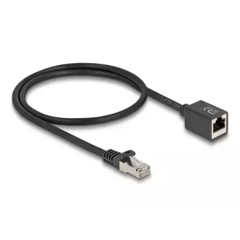 Kabel sieciowy DeLOCK 88052 RJ-45 Cat6a 0,5 m czarny